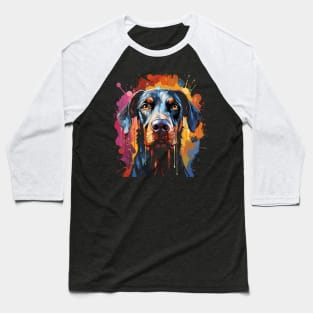 Doberman Rainbow Baseball T-Shirt